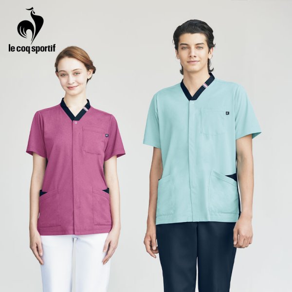 画像1: 【le coq sportif】ユニセックスVネックスクラブ／ UQM1556 (1)