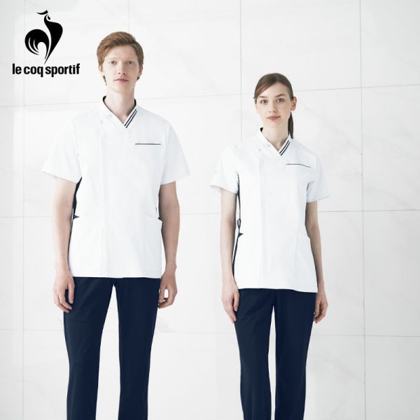 画像1: 【le coq sportif】ユニセックスVネックスクラブ／UQM1557 (1)