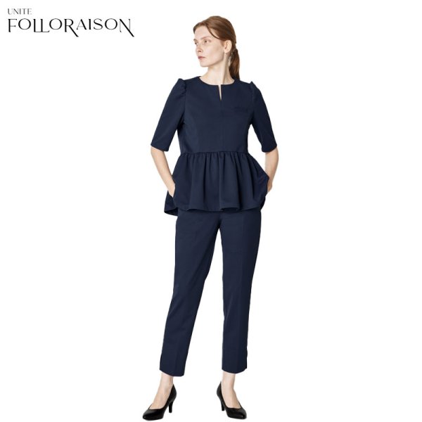 画像1: 【FOLLORAISON】ペプラムトップス（六分袖）／FR-0003 (1)