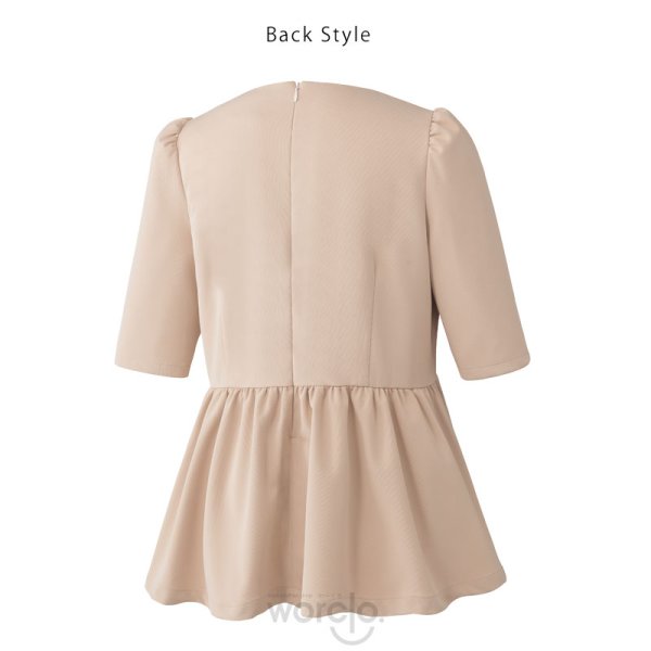 画像4: 【FOLLORAISON】ペプラムトップス（六分袖）／FR-0003 (4)