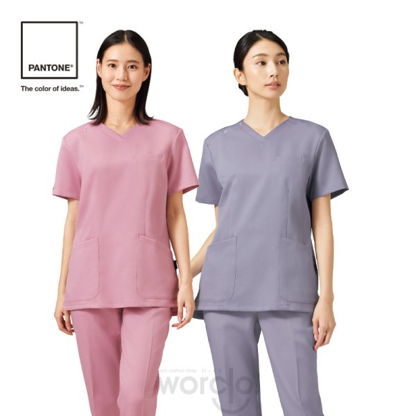 画像2: 【PANTONE】レディススクラブ (2)