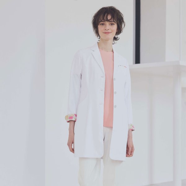 画像2: 【モンブラン】レディスドクターコート／LW103 (2)