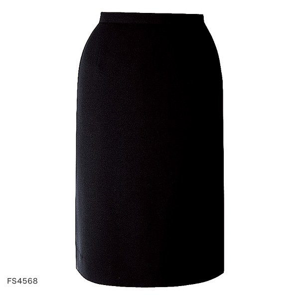 画像1: 【フォーク】セミタイトスカート  FS4568-1　 ブラック　　　　　 (1)