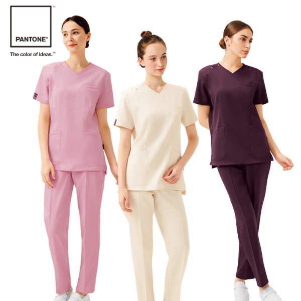 画像1: 【PANTONE】レディスストレートパンツ (1)