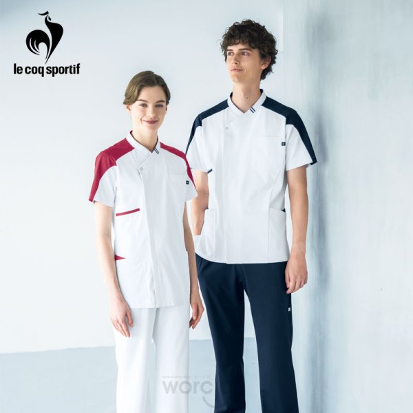 画像1: 【le coq sportif】ユニセックスVネックスクラブ／UQM1558 (1)