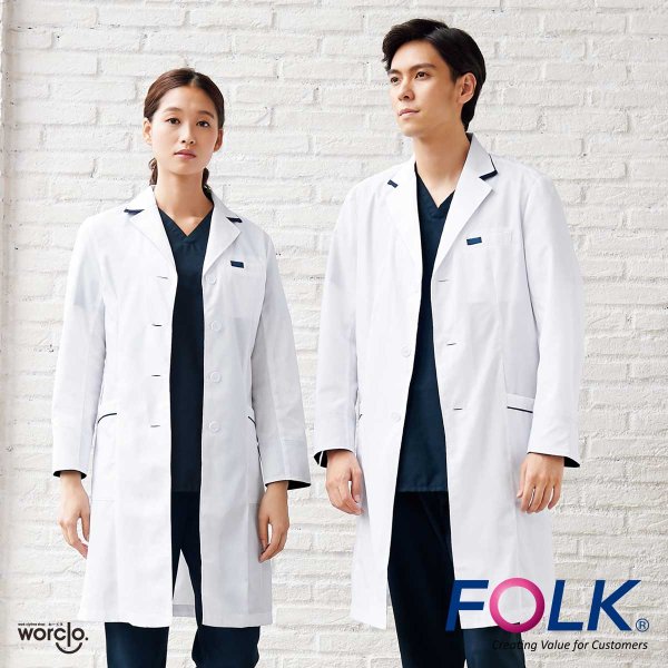 画像2: 【フォーク】メンズシングルコート（ホワイト） 1539SP-1 (2)