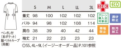 画像1: 【モンブラン】ナースワンピース半袖（ホワイト／ピンク） 73-1792