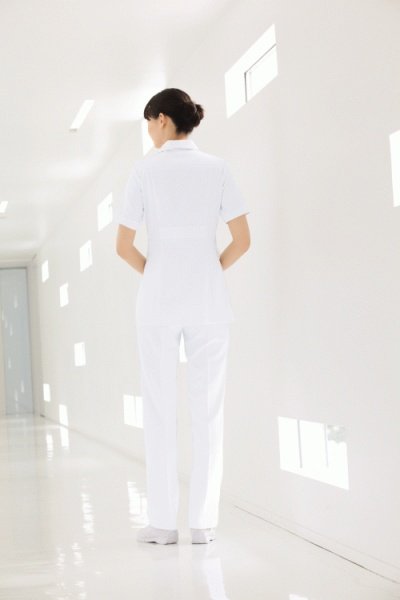 画像3: 【モンブラン】ナースジャケット半袖(ミント) 73-1946 (3)