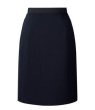 画像1: 【フォーク】ウエストゴムAラインスカート  FS45801-9　 ブラック (1)
