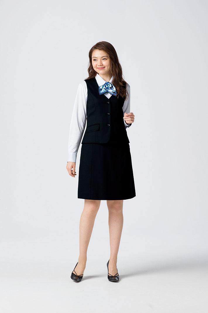 【ボンマックス】Aラインスカート(ブラック) AS2295-16
